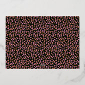 モダン ブラック ピンク シンプル タイポグラフィー フォト ゴールド 箔シーズンカード (裏面)