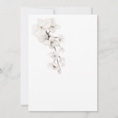 モダン ブラック＆ホワイト オーキッド フラワーブライダルパーティー 招待状 (裏面)