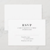 モダン ブラック ホワイト クラシック RSVP 封入カード エンクロージャーカード (正面/裏面)