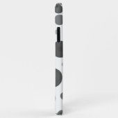 モダン ブラック ホワイト グレー 水玉 バブル ミニマル Case-Mate iPhoneケース (裏面/右)