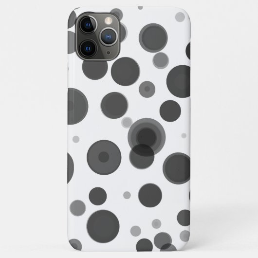 モダン ブラック ホワイト グレー 水玉 バブル ミニマル Case-Mate iPhoneケース (裏面)
