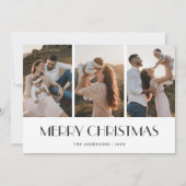 モダン ブラック ホワイト ゴールド フォト コラージュ クリスマス (正面)