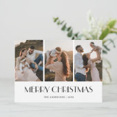 モダン ブラック ホワイト ゴールド フォト コラージュ クリスマス (スタンド正面)