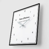 モダン ブラック＆ホワイト シンプル ナンバー付き スクエア壁時計 (傾斜)