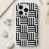 モダン ブラック&ホワイト ジオメトリック iPhone iPhoneケース
