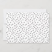 モダン ブラック＆ホワイト ドット フラット サンクス カード (裏面)