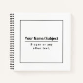 モダン ブラック＆ホワイト ノートブック (正面)