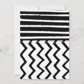 モダン ブラック＆ホワイト ハイコントラスト ハロウィン フォト 招待状 (裏面)