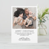 モダン ブラック&ホワイト バッファロー チェック フォト クリスマス (スタンド正面)