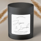 モダン ブラック＆ホワイト パッケージング キャンドル ラベル