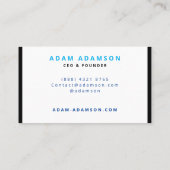 モダン ブラック＆ホワイト ファウンダー CEO 名刺 (裏面)