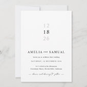 モダン ブラック＆ホワイト ボヘミアンフォトウェディング 招待状 (裏面)