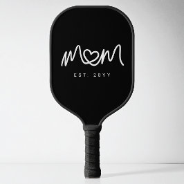 モダン ブラック＆ホワイト マザー Mom Established Est ピックルボールラケット