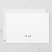 モダン ブラック＆ホワイト 1 ウェディング招待状 招待状 (裏面)