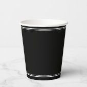 モダン ブラック&ホワイト 2026年卒業式 ペーパーカップ (裏面)
