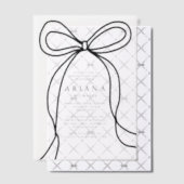 モダン ブラック ボウ 卒業パーティー ベラム紙招待状 (オフセット (招待状))