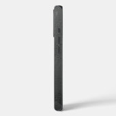モダン ブラック マット テクスチャー 名前入り Case-Mate iPhoneケース (裏面 / 左)
