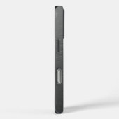 モダン ブラック マット テクスチャー 名前入り Case-Mate iPhoneケース (裏面 / 右)