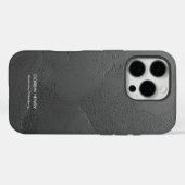 モダン ブラック マット テクスチャー 名前入り Case-Mate iPhoneケース (裏面 (横))