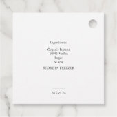 モダン ブラック レモン リモンチェッロ イベント ウェディング フェイバータグ (裏面)