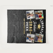 モダン ブラック 卒業式 4 フォトブース 背景 タペストリー (正面(横))