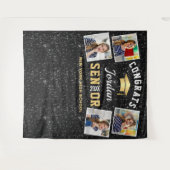 モダン ブラック 卒業式 4 フォトブース 背景 タペストリー (正面(横))