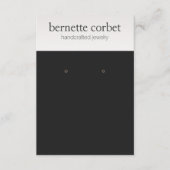 モダン ブラック 大きなイヤリング ディスプレイ カード (正面)