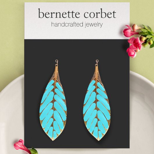 モダン ブラック 大きなイヤリング ディスプレイ カード