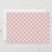 モダン ブラック 黒板 ピンクドット ファースト バースデー 招待状 (裏面)