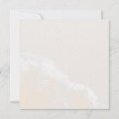 モダン ブラッシュ フローラル | ネイビー スクエア リース ウェディング 招待状 (裏面)