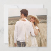 モダン ブラッシュ ボヘミア ツー フォト ウェディング 招待状 (裏面)