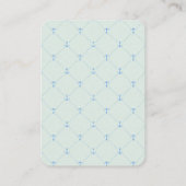 モダン ブルー アホイ！アンカー ナウチカル ベビーシャワー エンクロージャーカード (裏面)