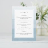 モダン ブルー ウェディング エンクロージャーカード (スタンド正面)