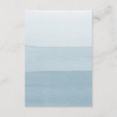 モダン ブルー ウェディング エンクロージャーカード (裏面)