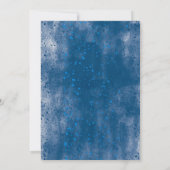 モダン ブルー フラワーズ フラワール ウォータカラー ウェディング 招待状 (裏面)