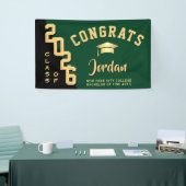 モダン ブルー ブラック 卒業クラス 2025 パーティー 横断幕 (トレードショー)