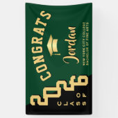 モダン ブルー ブラック 卒業クラス 2025 パーティー 横断幕 (縦)