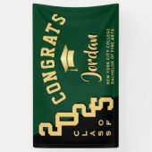 モダン ブルー ブラック 卒業クラス 2025 パーティー 横断幕 (縦)