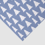 モダン ブルー ホワイト ツリー ホリデー パターン 薄葉紙 (詳細)