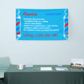 モダン ブルー ポール サプライ サービス バーバー ショップ 横断幕 (トレードショー)