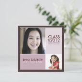 モダン ブロック 卒業パーティー 招待状 (スタンド正面)