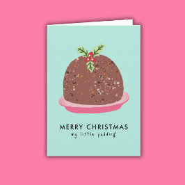 モダン プディング イラスト メリークリスマス カード