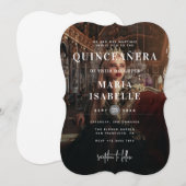 モダン プリンセス フォト 背景 キンセアニエラ 招待状 (正面/裏面)