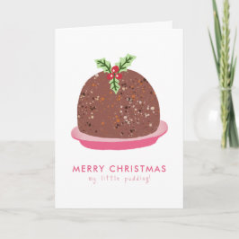 モダン・プリン・イラストのメリークリスマス サンキューカード