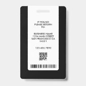 モダン プレス ID フォト バッジ ビジネス ロゴ QR コード (裏面)