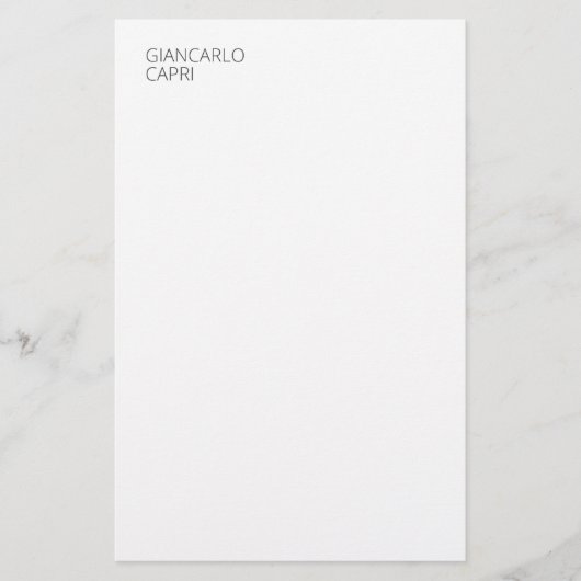 モダン プレーンスタイル ミニマル エレガント キャピタル 便箋 (正面)