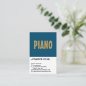 モダン、プロフェッショナルはっきりした・キーボード奏者、ピアニスト 名刺 (スタンド正面)