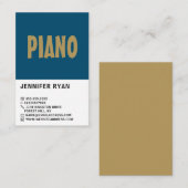 モダン、プロフェッショナルはっきりした・キーボード奏者、ピアニスト 名刺 (正面/裏面)
