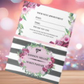 モダン、プロフェッショナルフローラメイク&ヘアサロン 名刺