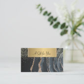 モダン,プロフェッショナルブラック大理石金ゴールド 割引カード (スタンド正面)